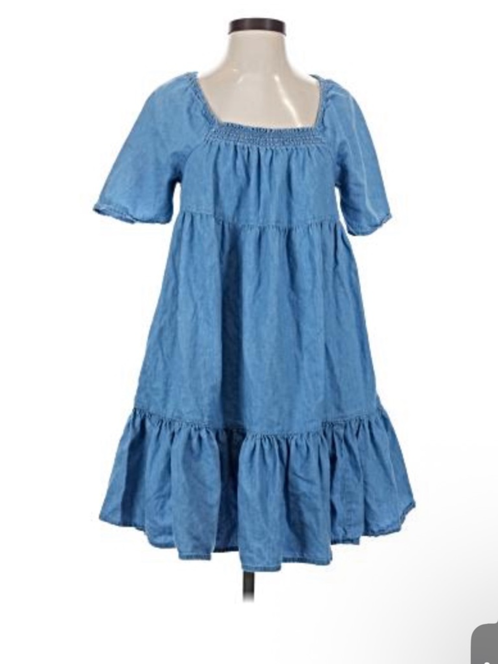 a.n.a Girls Light Blue Tiered Denim Dress size XL